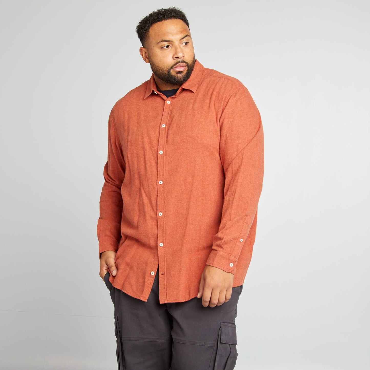 Chemise à carreaux en flanelle Marron
