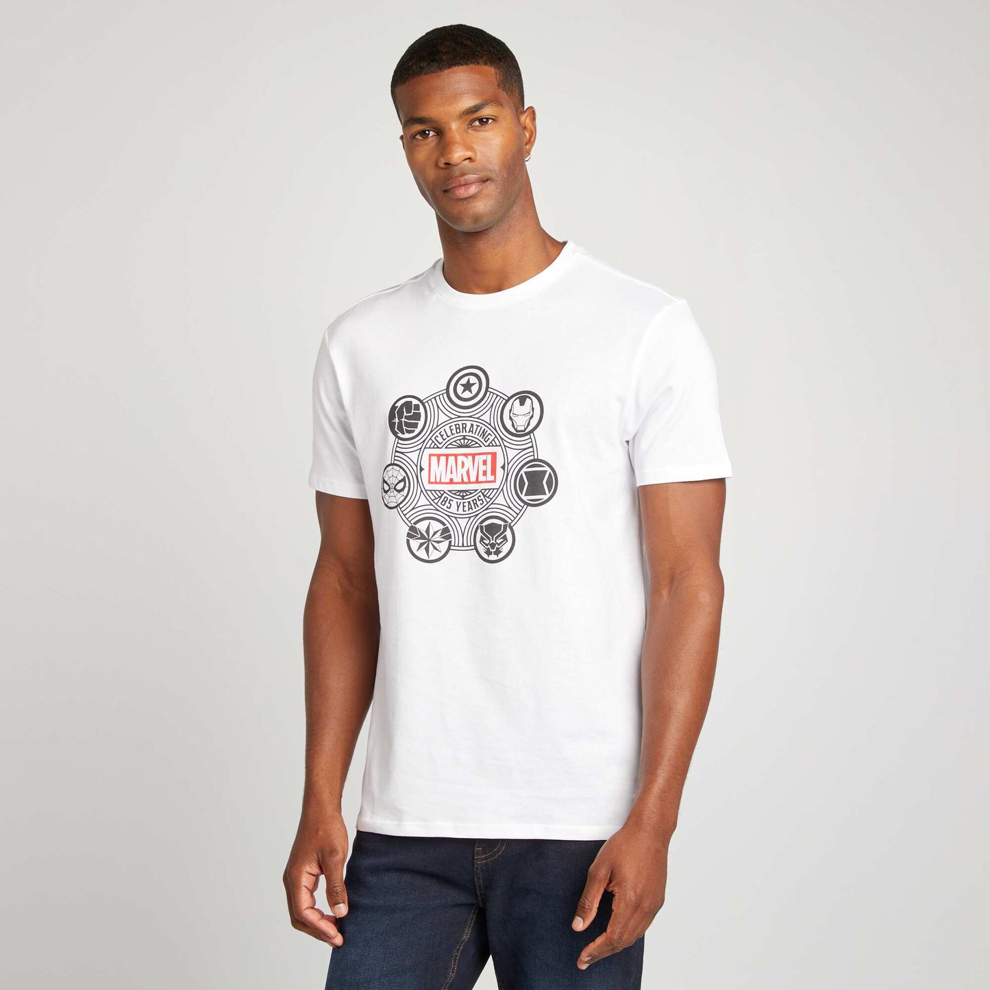 T-shirt imprim 'Marvel' Blanc