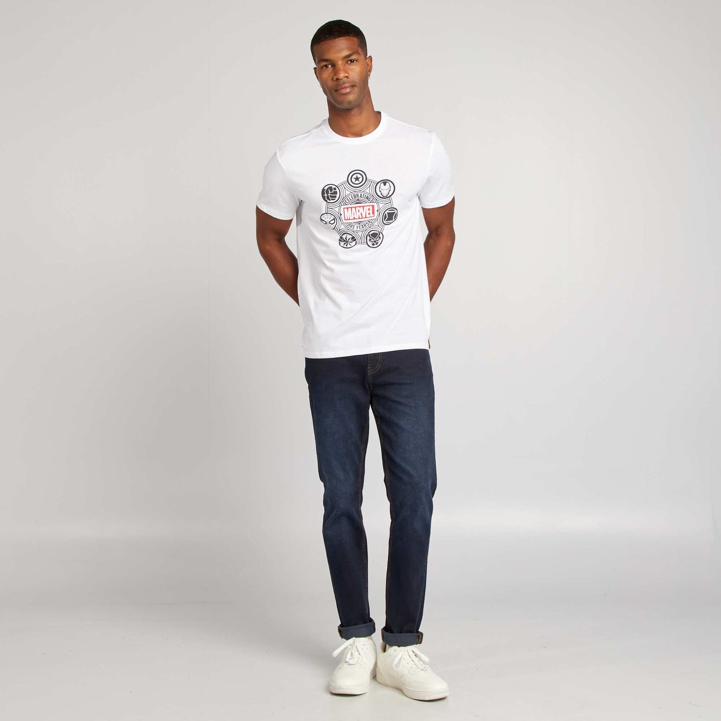 T-shirt imprim 'Marvel' Blanc