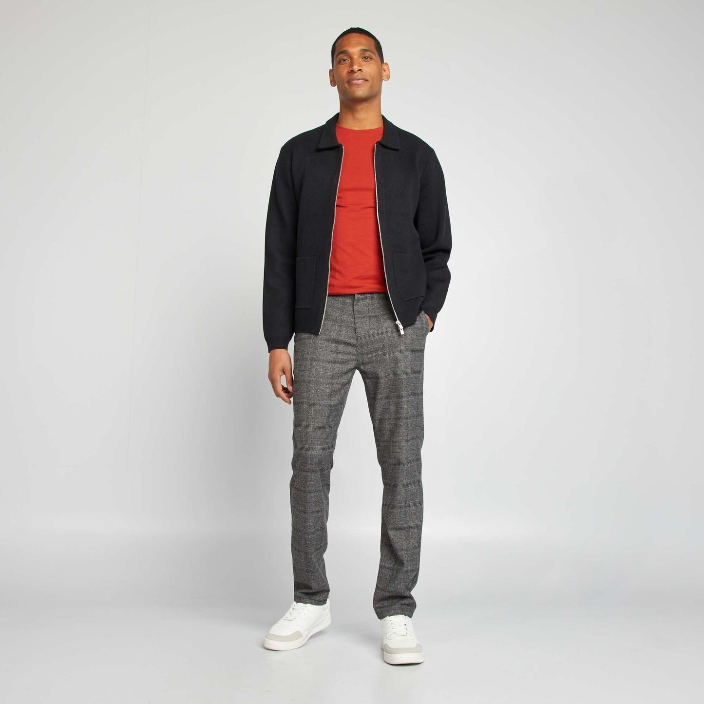 Gilet zippée col polo noir