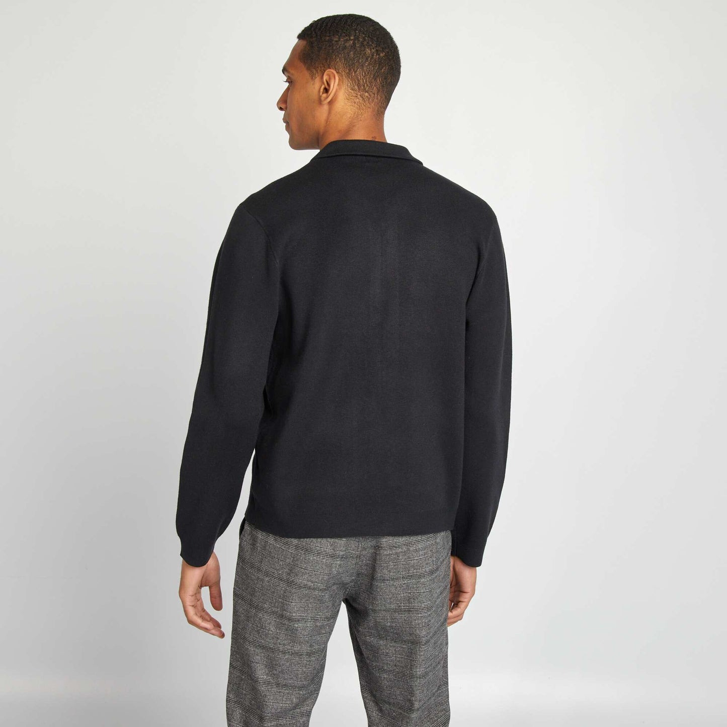 Gilet zippée col polo noir