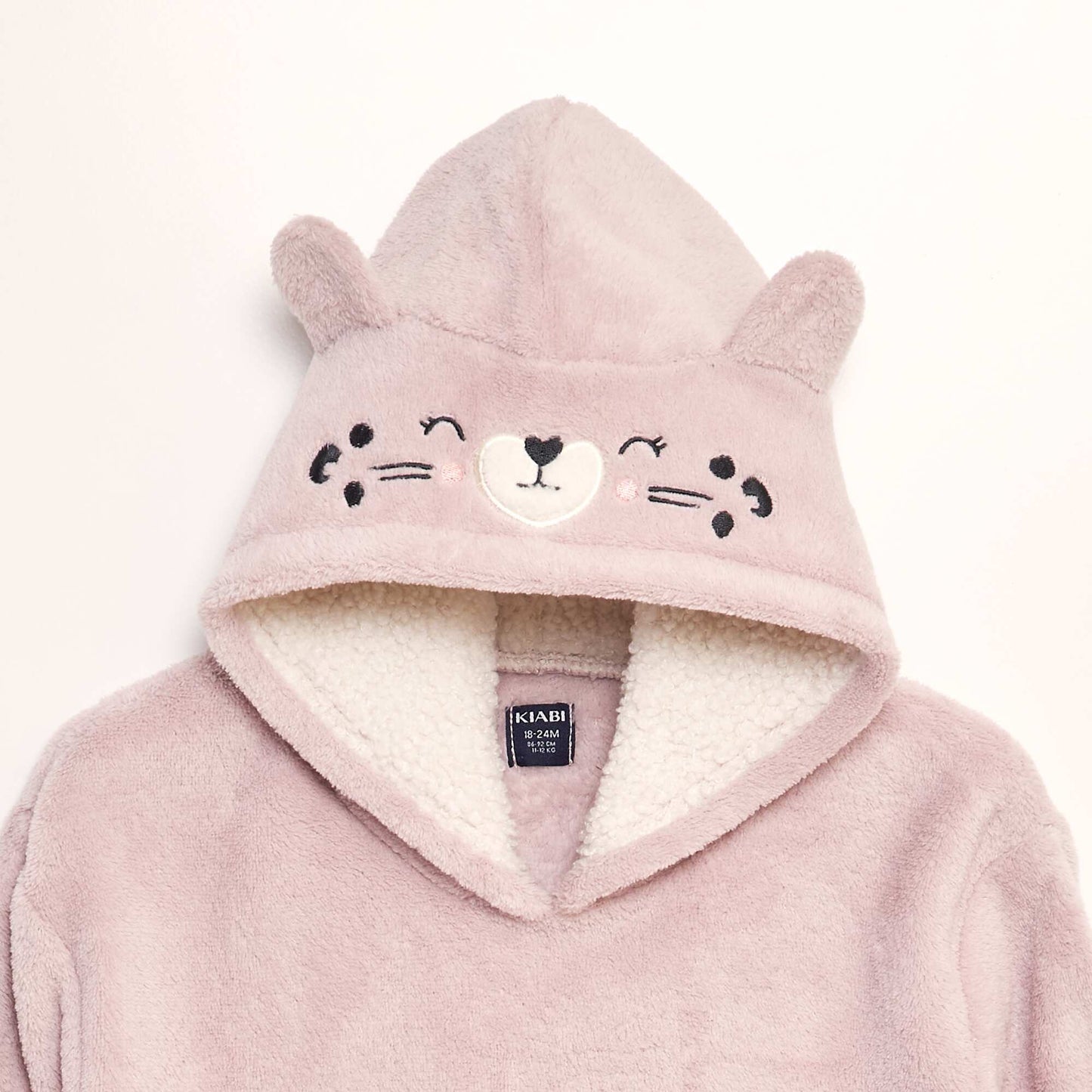 Sweat capuche en polaire Rose