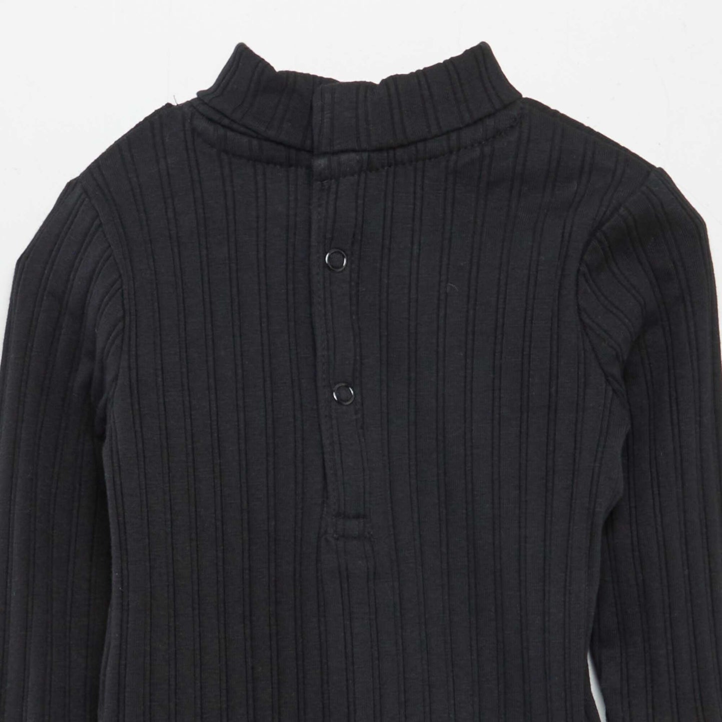 Body côtelé col roulé noir