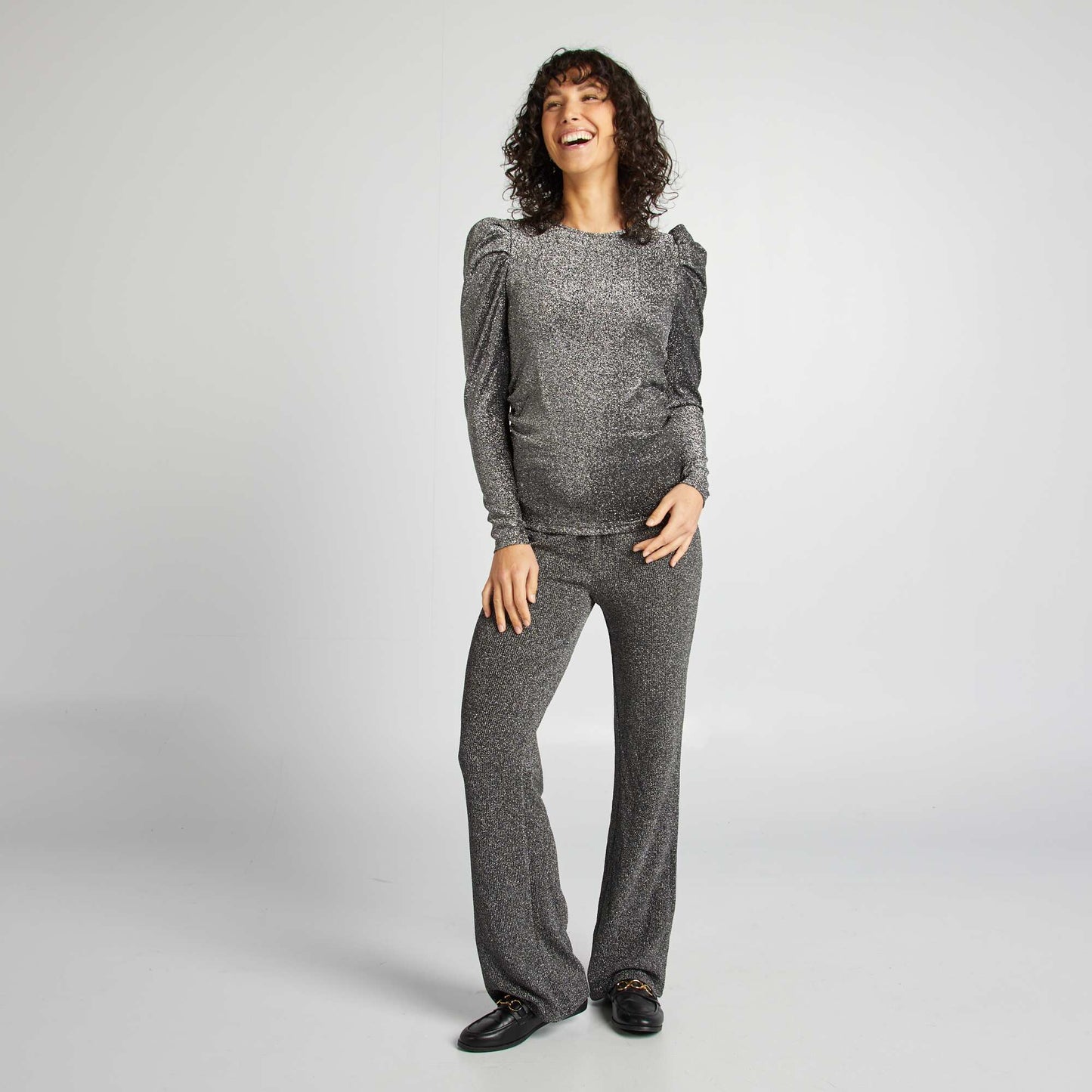 Pantalon de fêtes maternité Gris