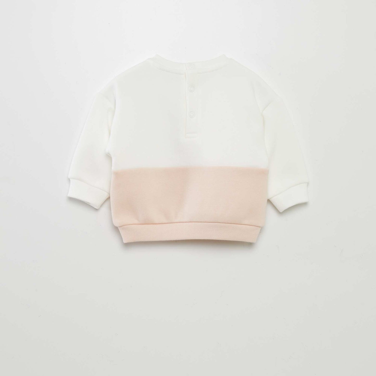 Sweat bicolore 'Winnie' ROSE PâLE