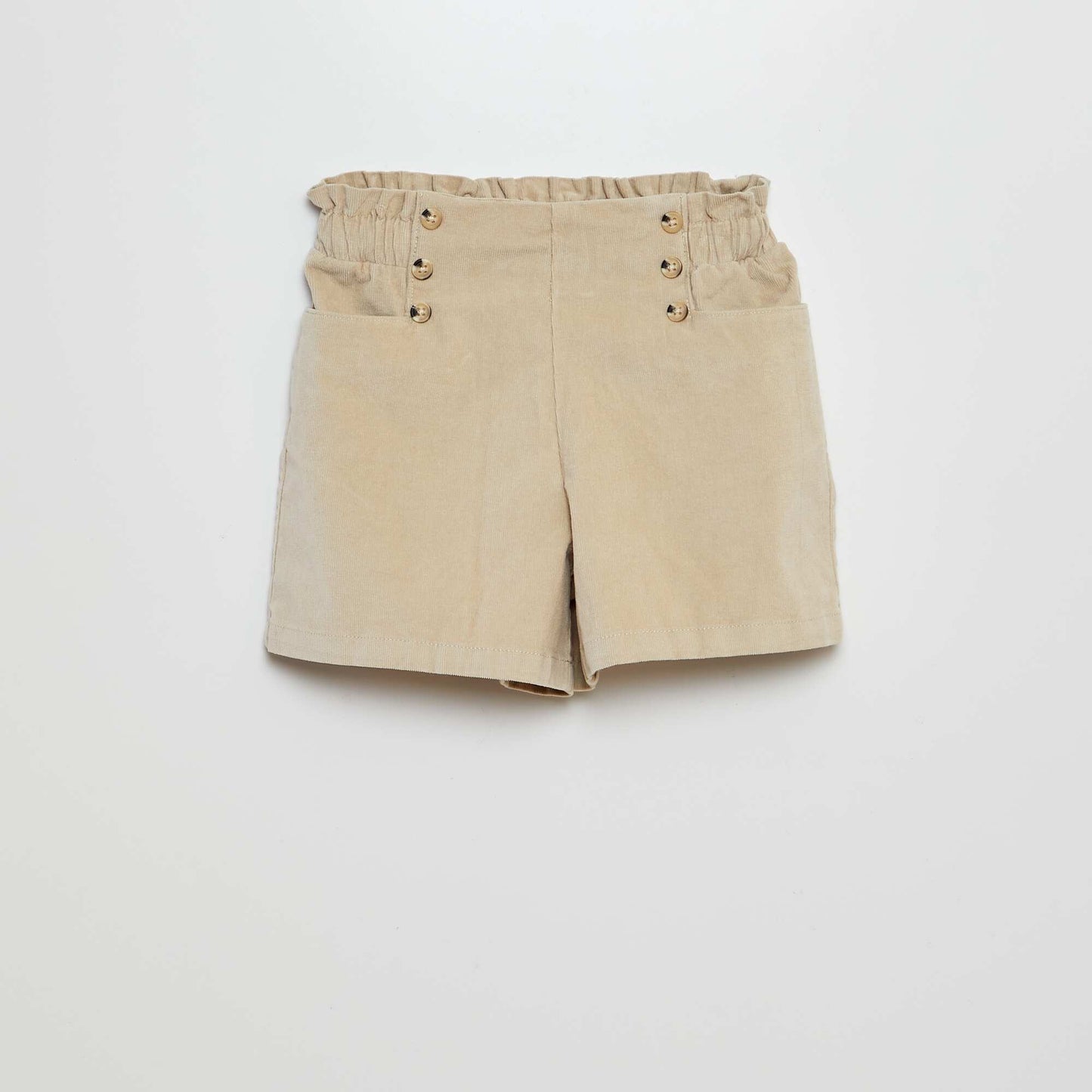 Short en velours côtelé BEIGE