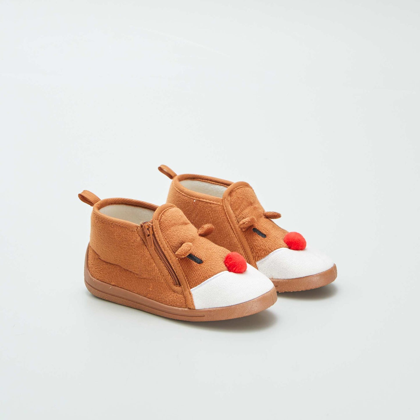 Chaussons bottillons 'renne' Marron