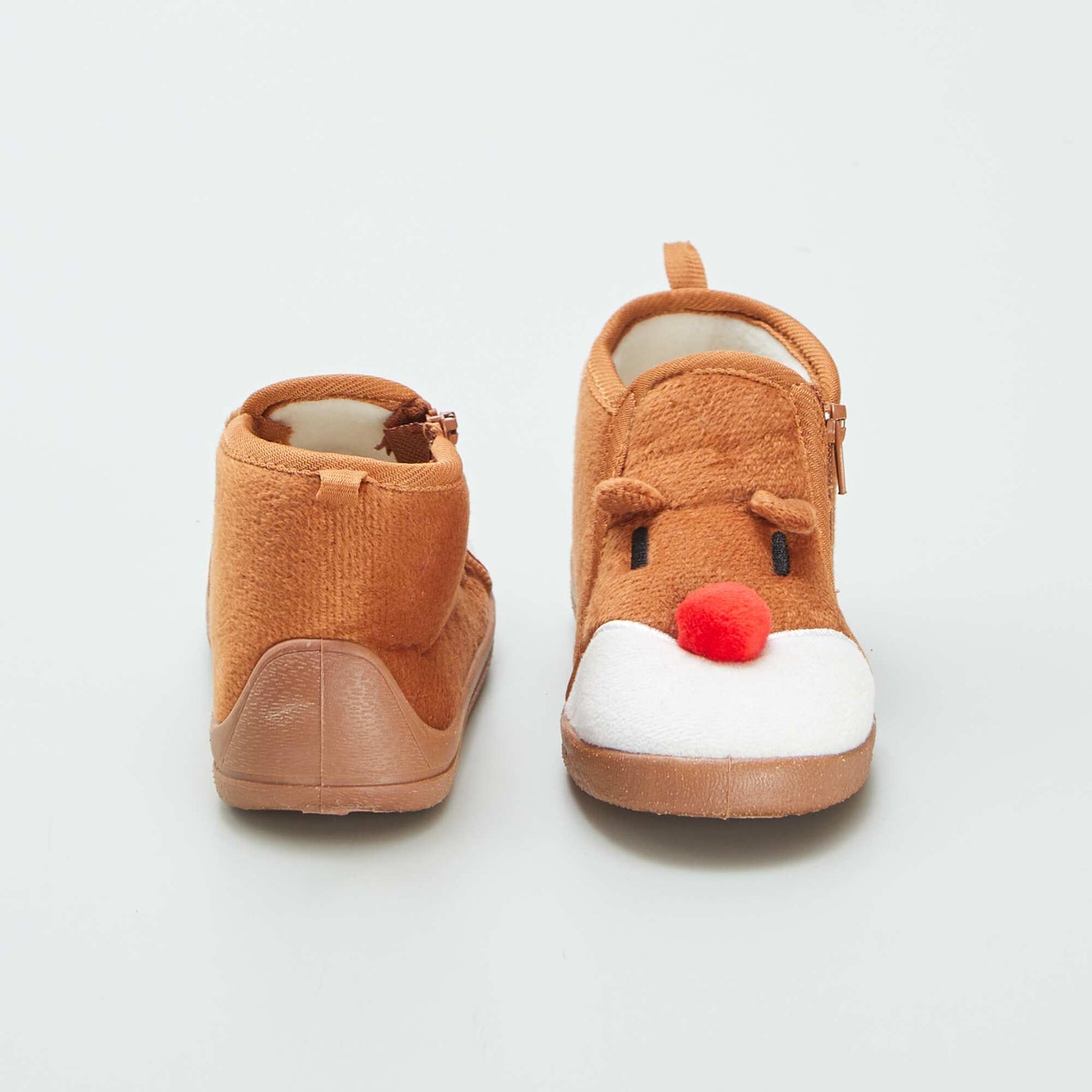 Chaussons bottillons 'renne' Marron