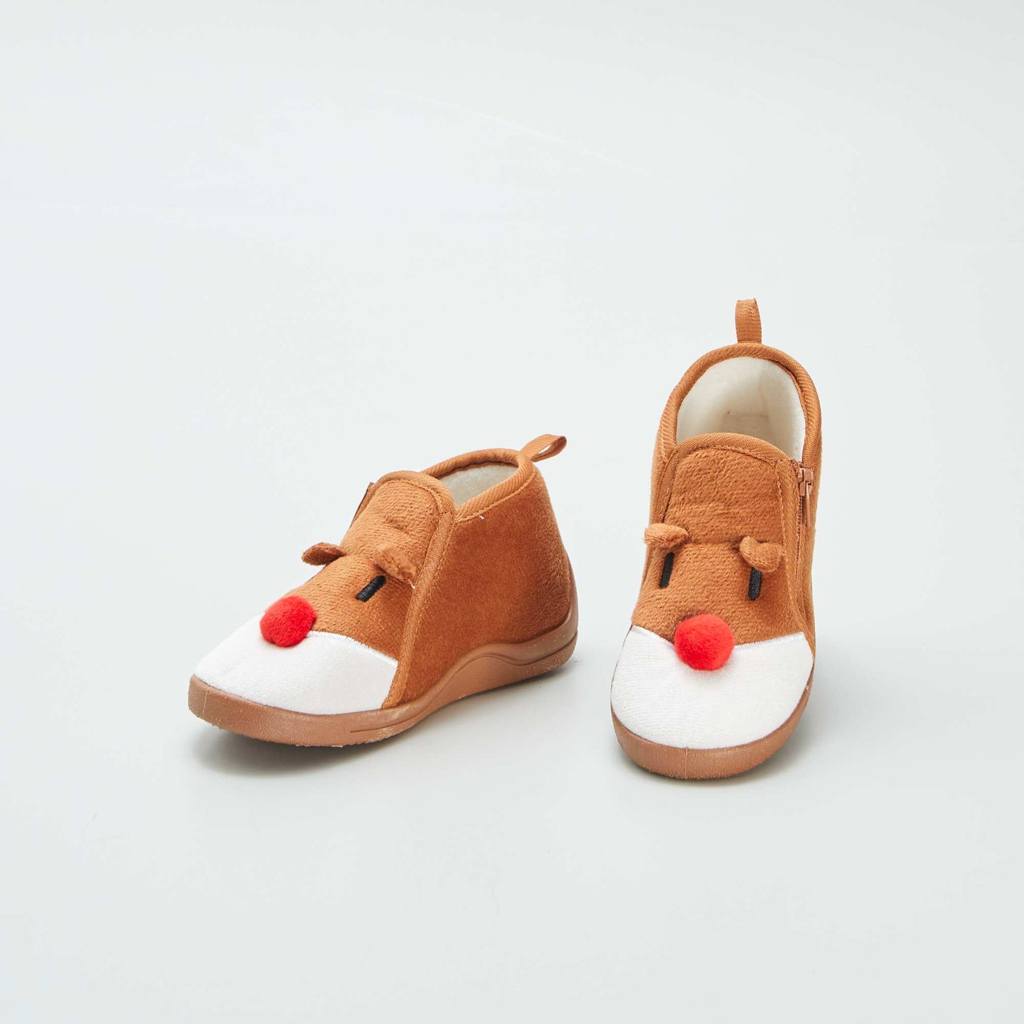 Chaussons bottillons 'renne' Marron