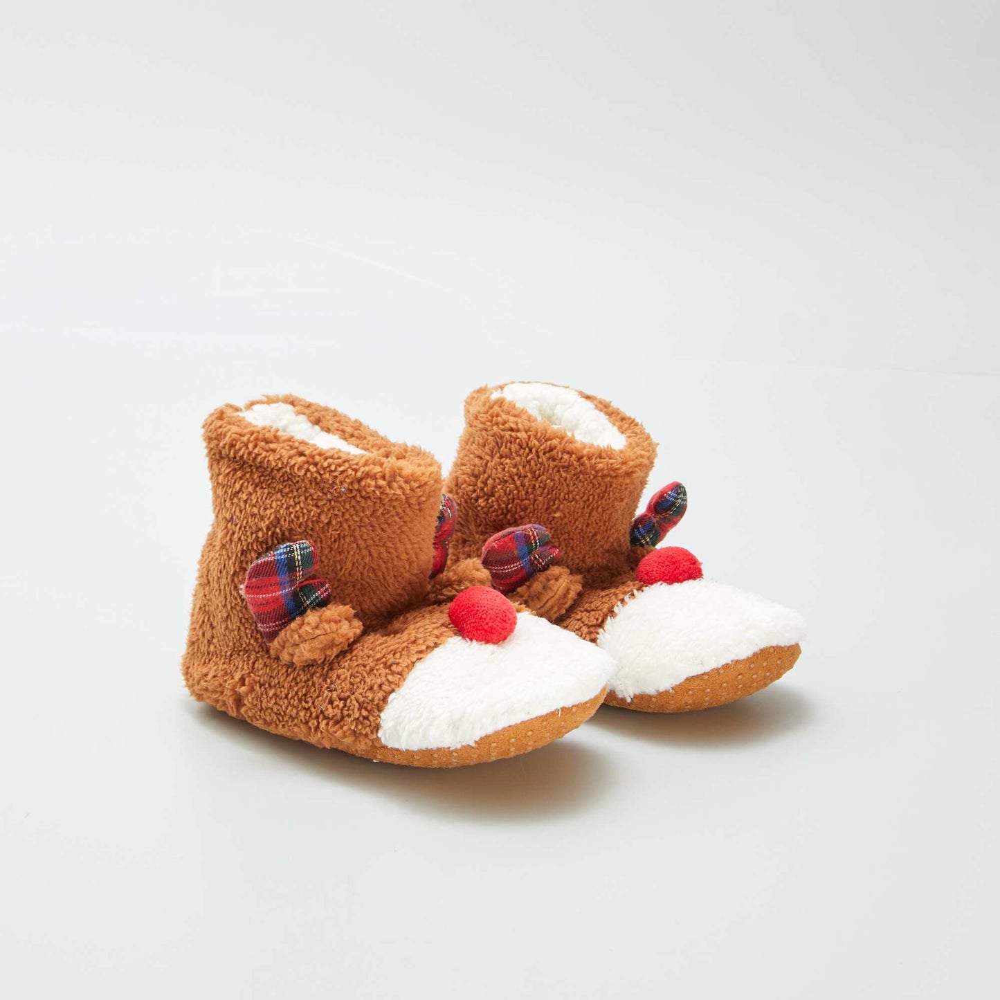 Chaussons bottes 'renne' Marron