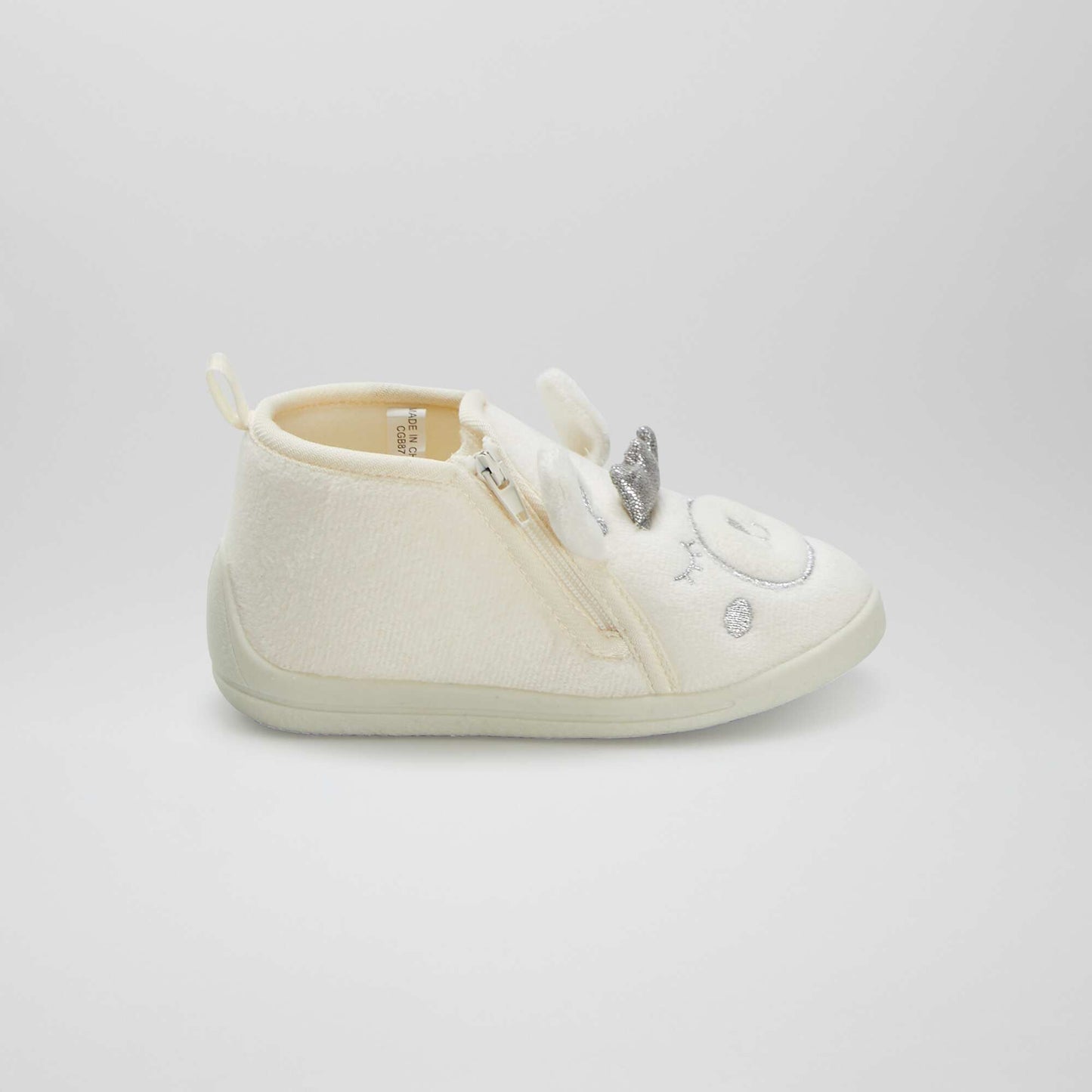 Chausson bottillons 'ours' blanc