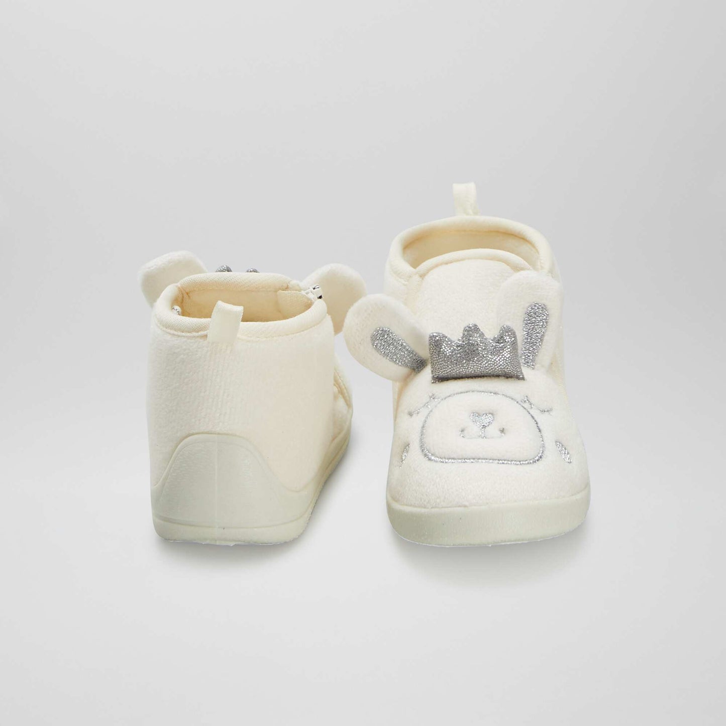 Chausson bottillons 'ours' blanc