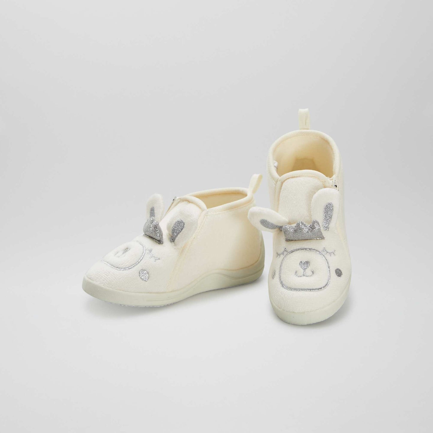 Chausson bottillons 'ours' blanc