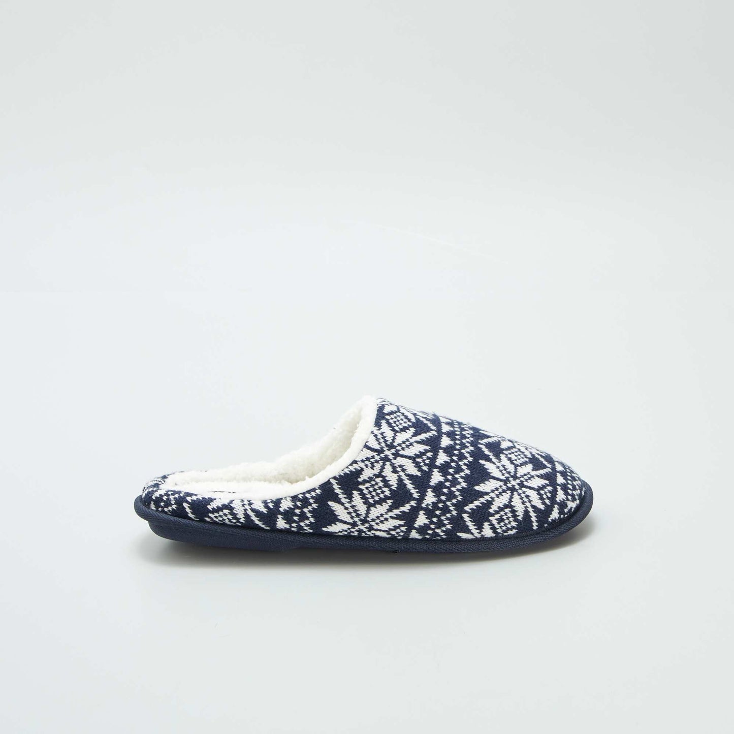 Chaussons mules de Noël Bleu