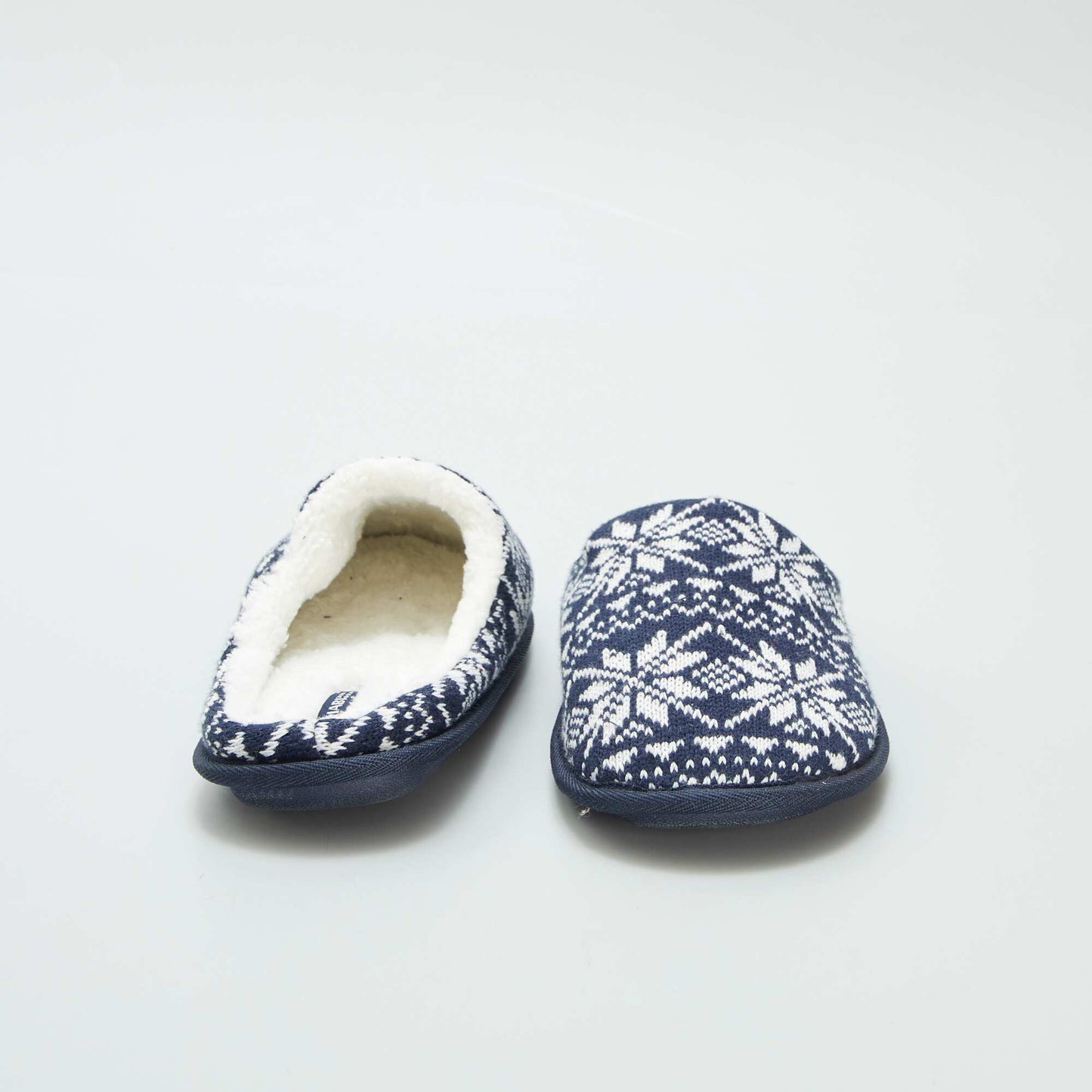 Chaussons mules de Noël Bleu