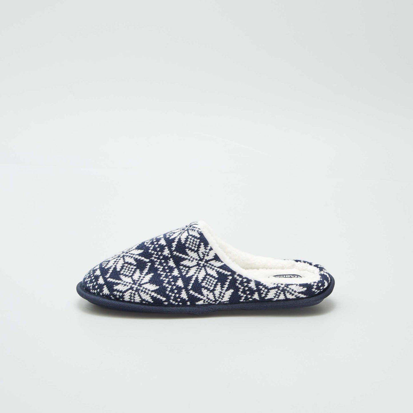 Chaussons mules de Noël Bleu