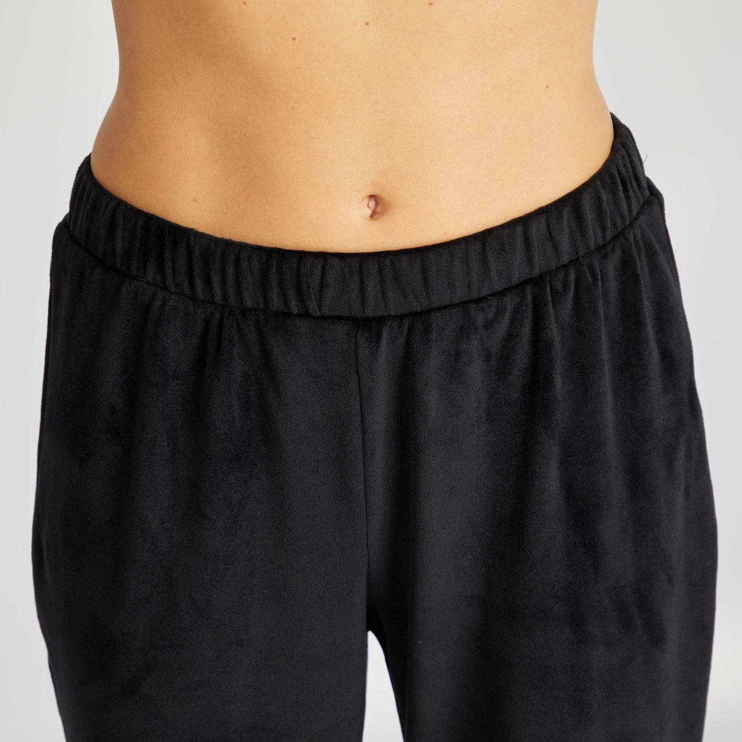 Ensemble pyjama en velours - 2 pi ces noir