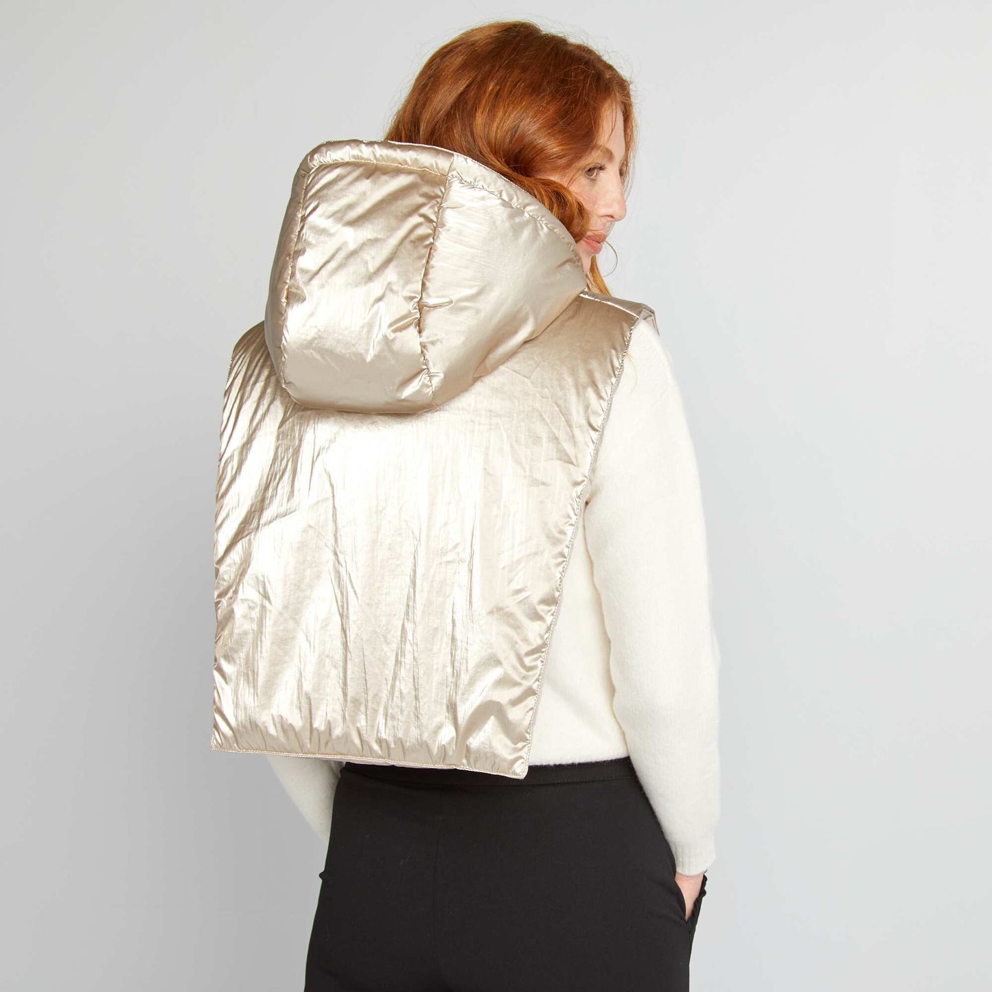 Doudoune plastron effet m tallis Beige