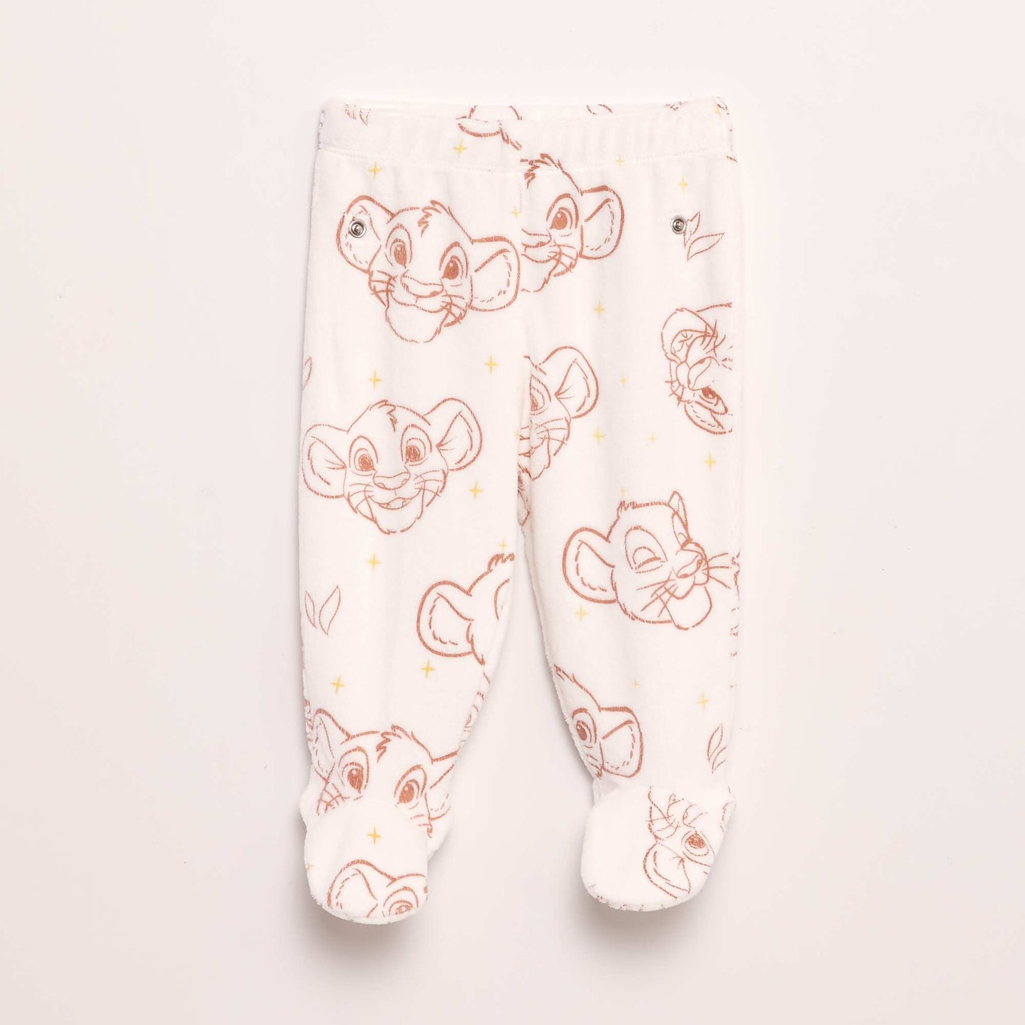 Pyjama 'Simba' 'Disney' en polaire - 2 pi ces Blanc/rose