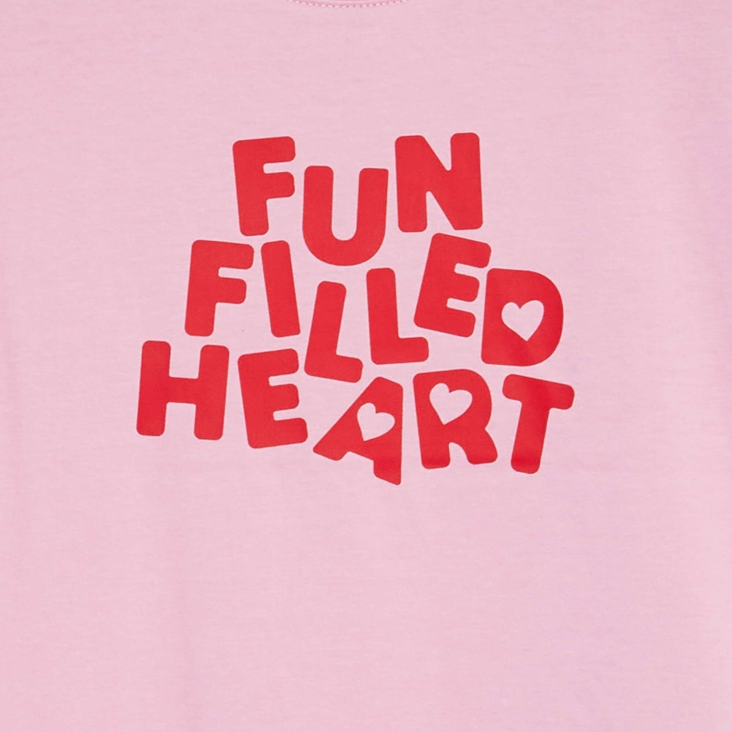 T-shirt manches longues imprimé 'cœur' Rose