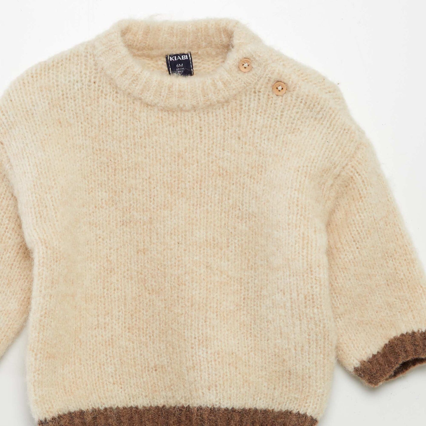 Ensemble pull + legging en maille tricot - 2 pi ces beige