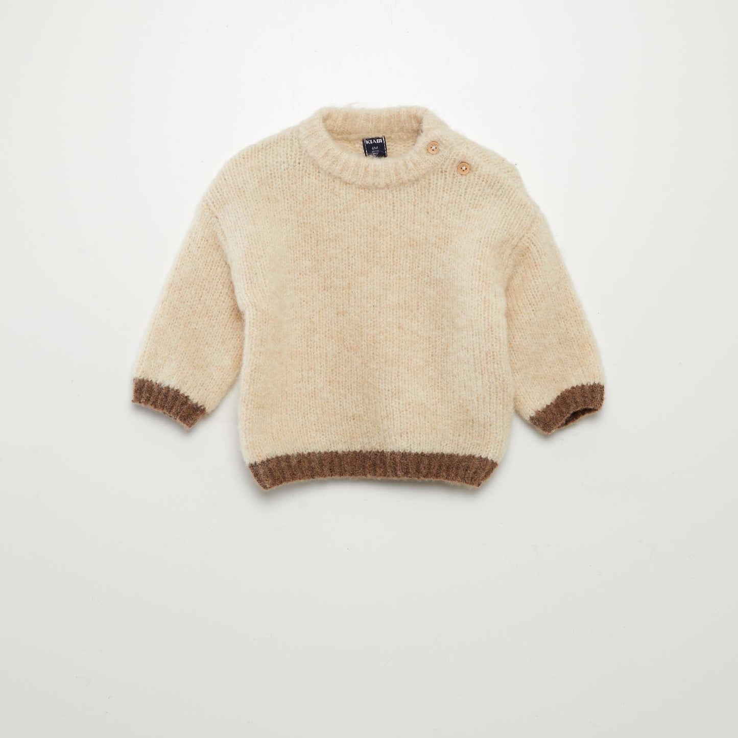 Ensemble pull + legging en maille tricot - 2 pi ces beige