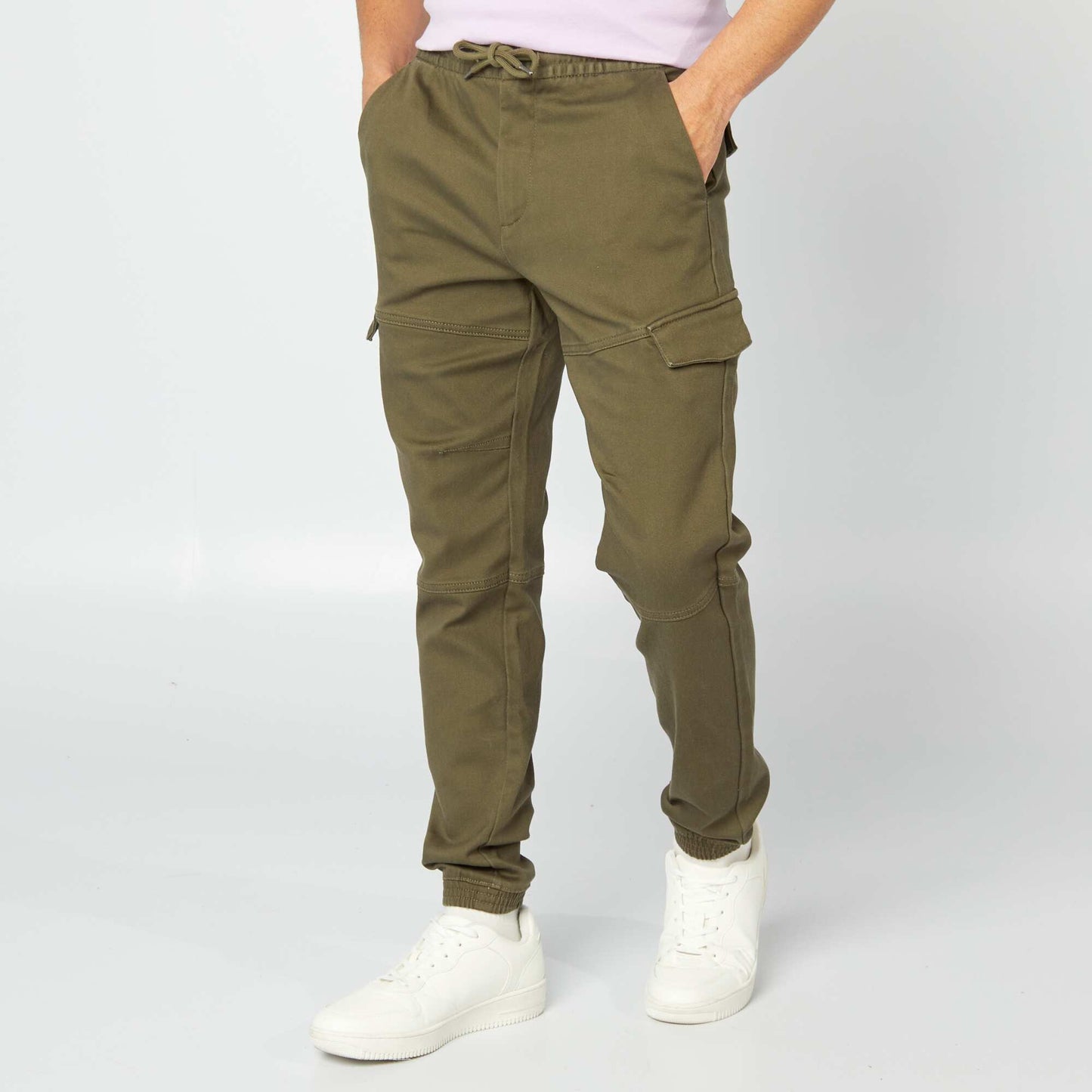 Pantalon multipoches uni KAKI