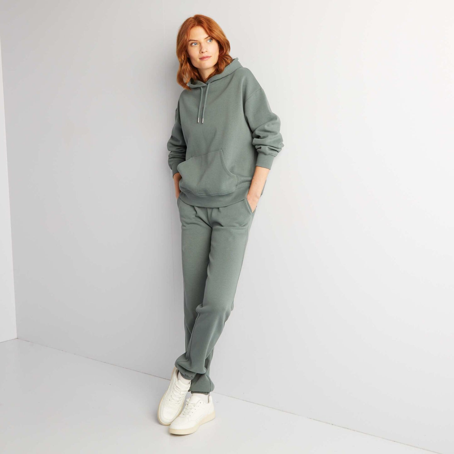 Jogging basique en molleton VERT