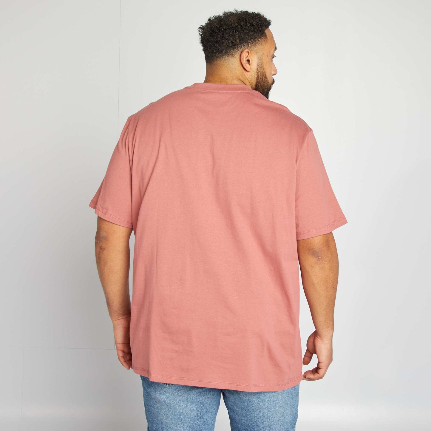 T-shirt manches courtes avec poche poitrine ROSE