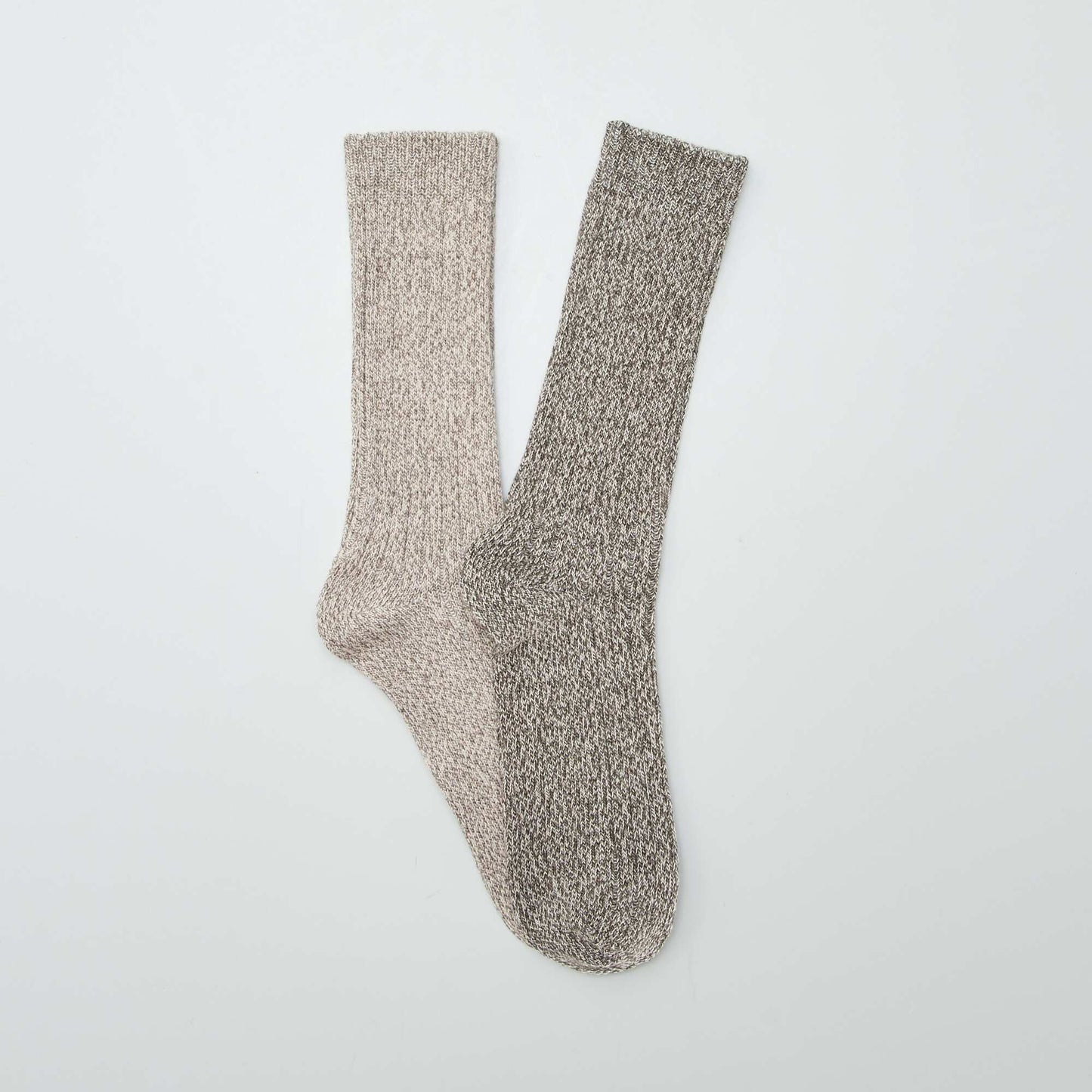 Chaussettes en maille moulin e Gris