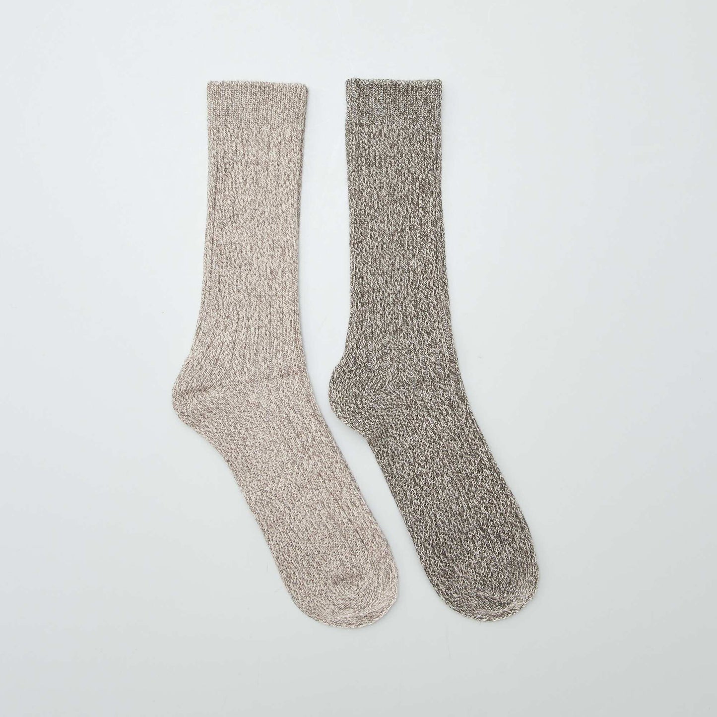 Chaussettes en maille moulin e Gris
