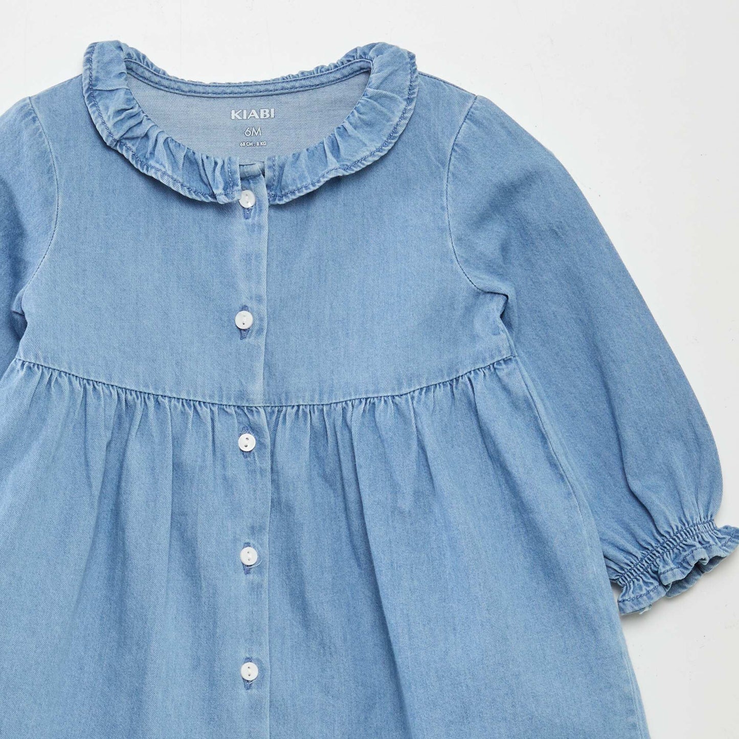 Robe longue en denim Bleu