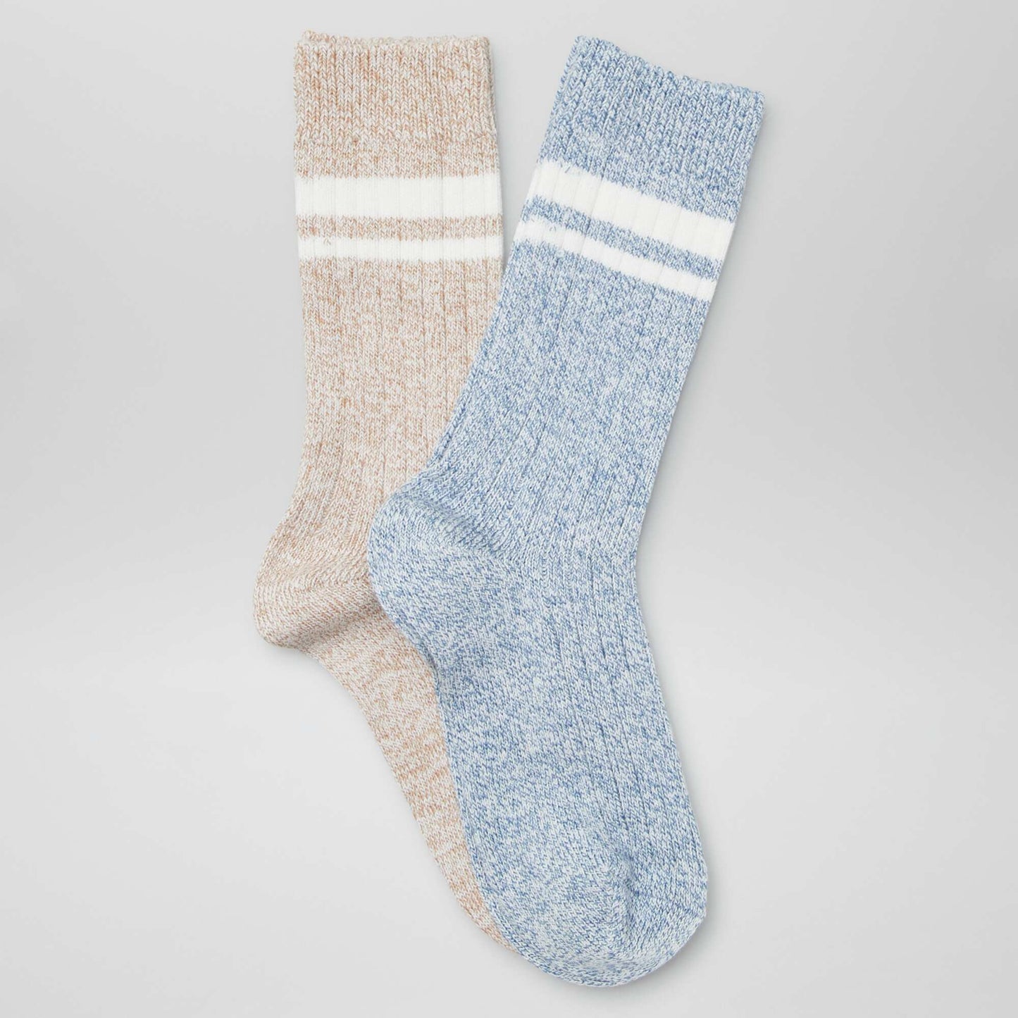 Chaussettes chaudes maille moulin e Gris
