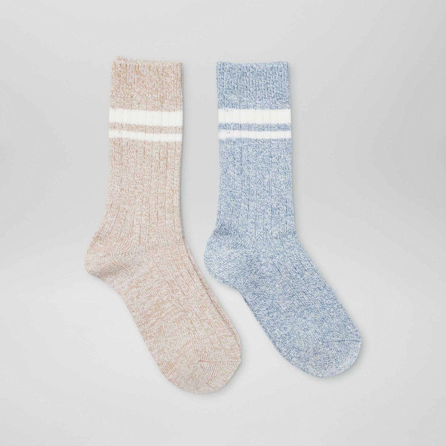 Chaussettes chaudes maille moulin e Gris