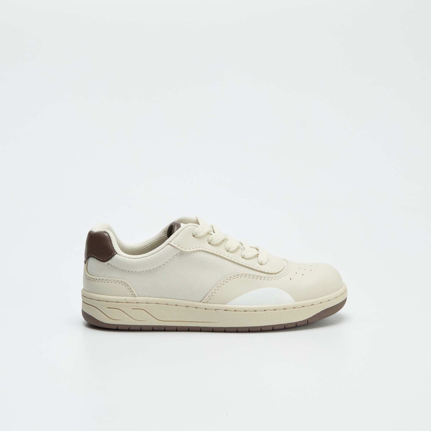 Baskets basses à lacets beige