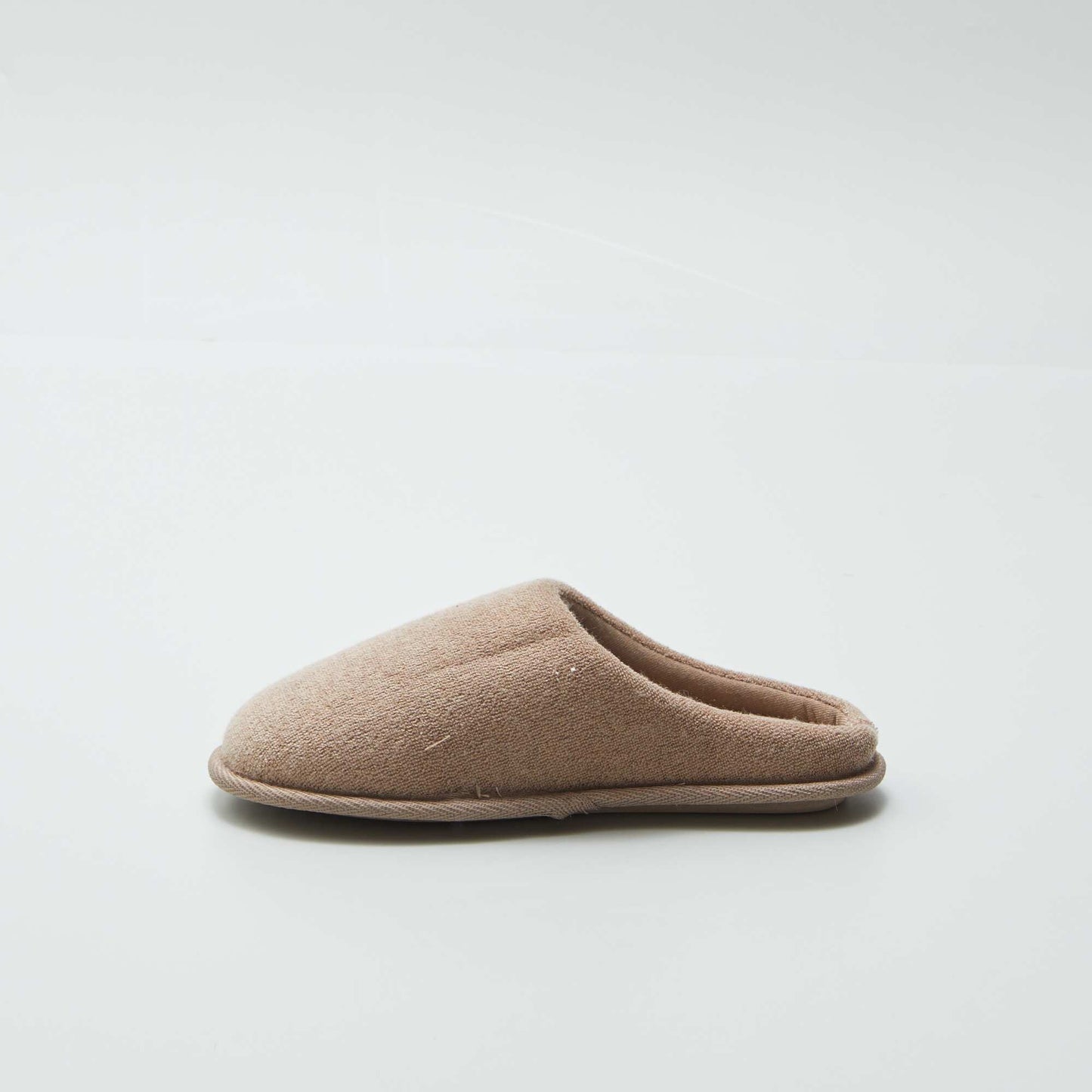 Chaussons mules en maille bouclette Beige
