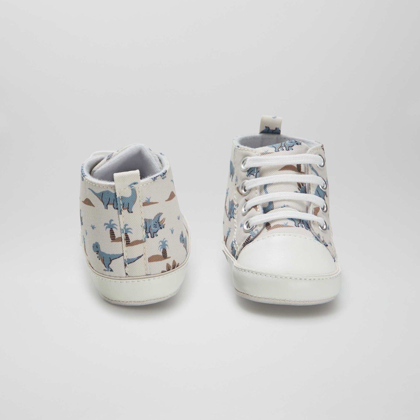 Baskets montantes en toile Beige