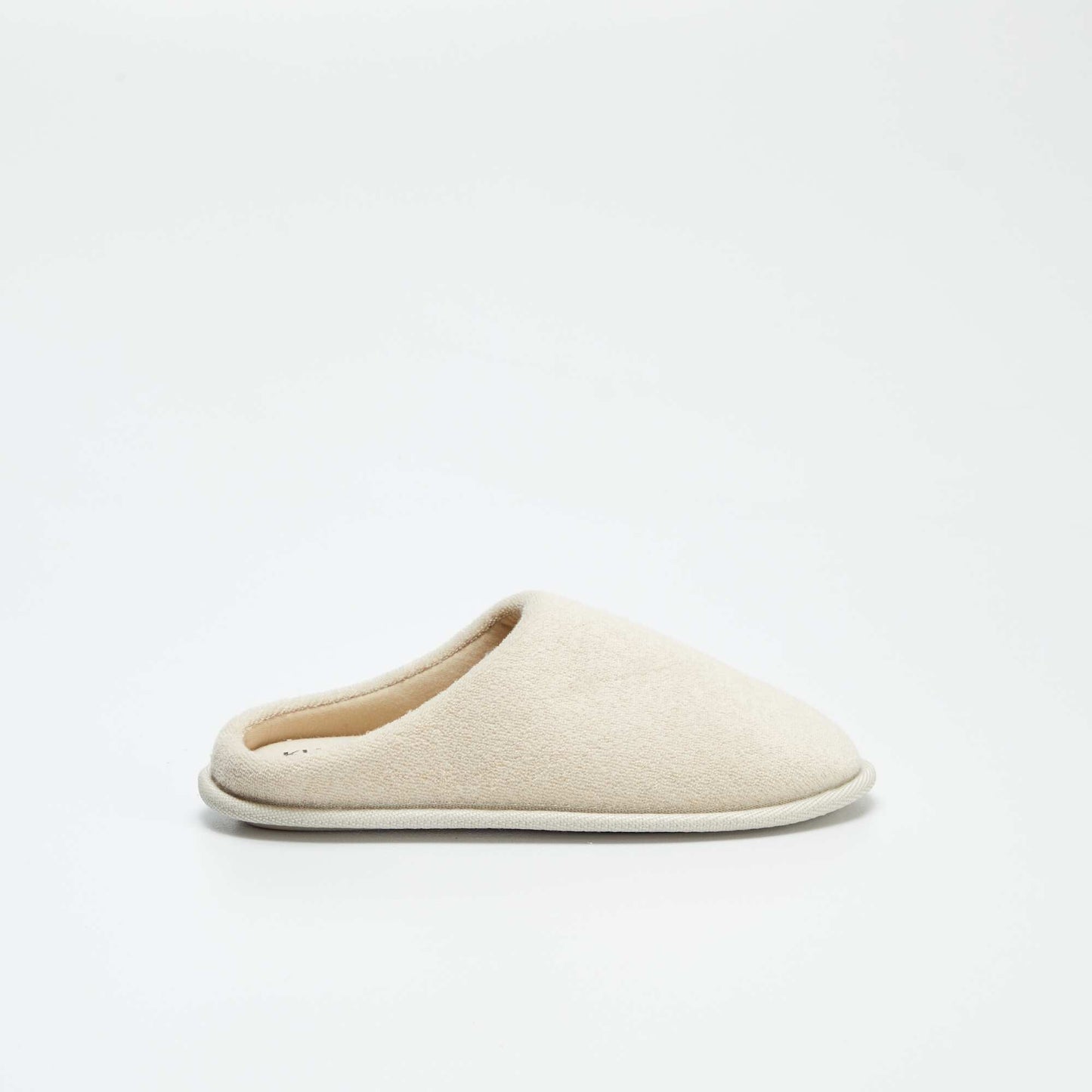 Chaussons mules unis Beige