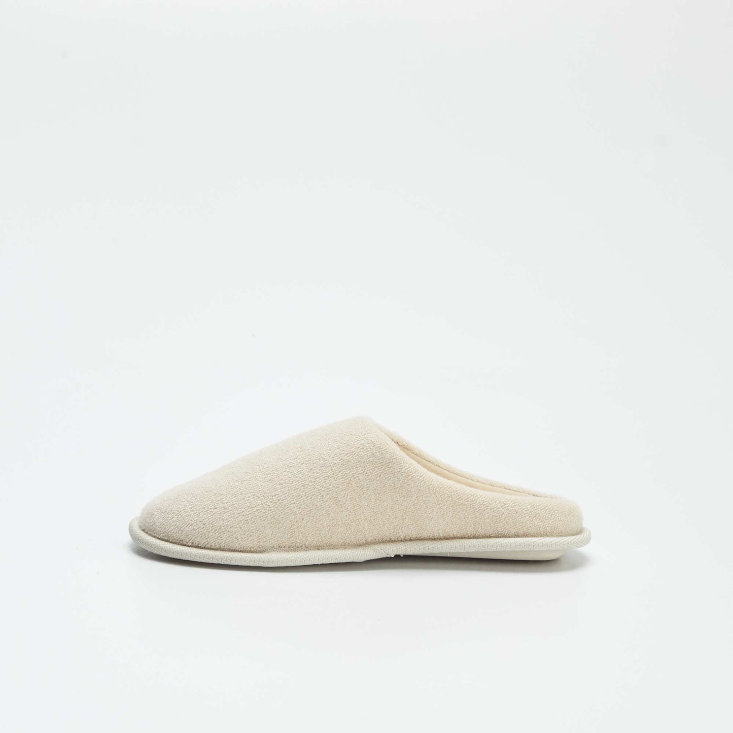 Chaussons mules unis Beige