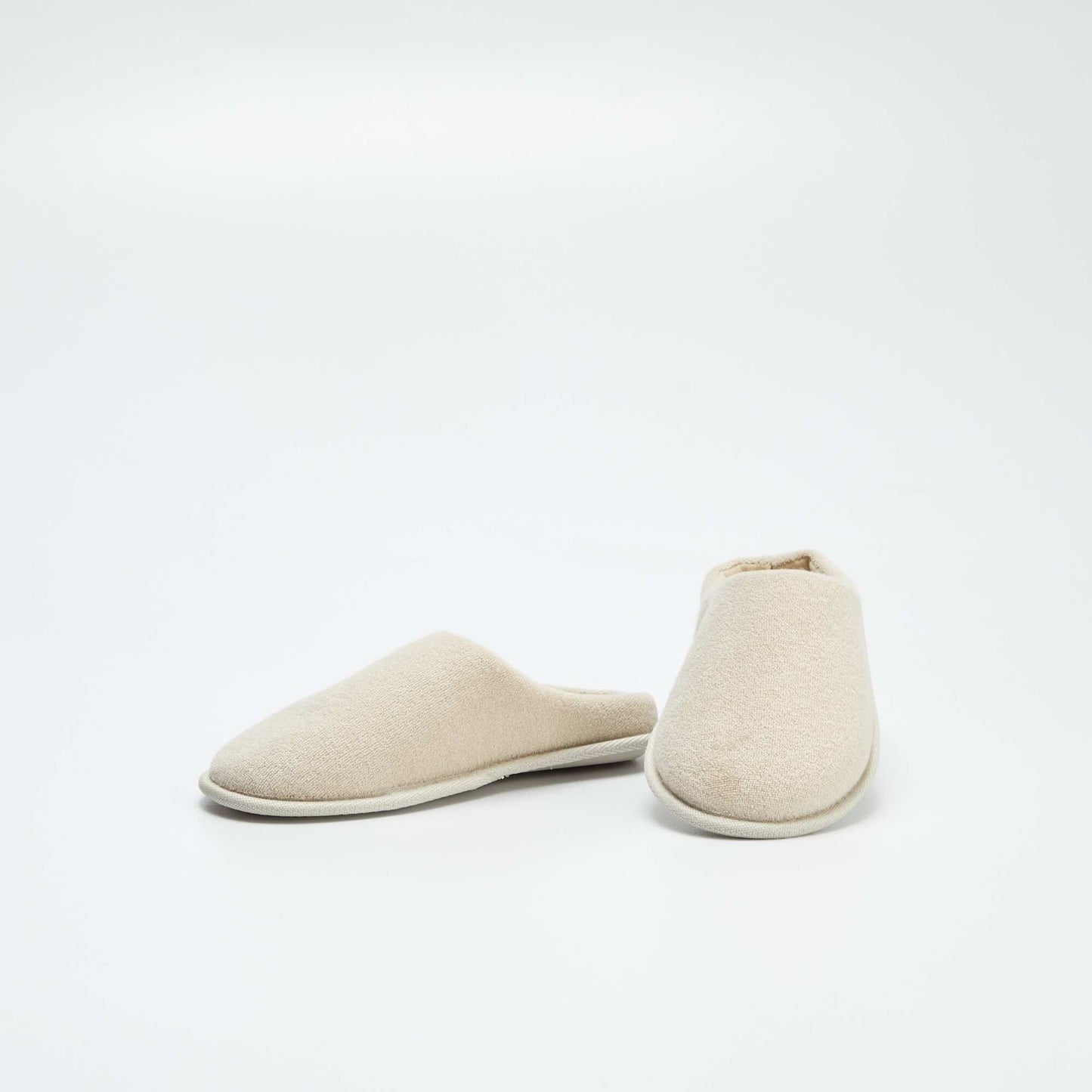 Chaussons mules unis Beige