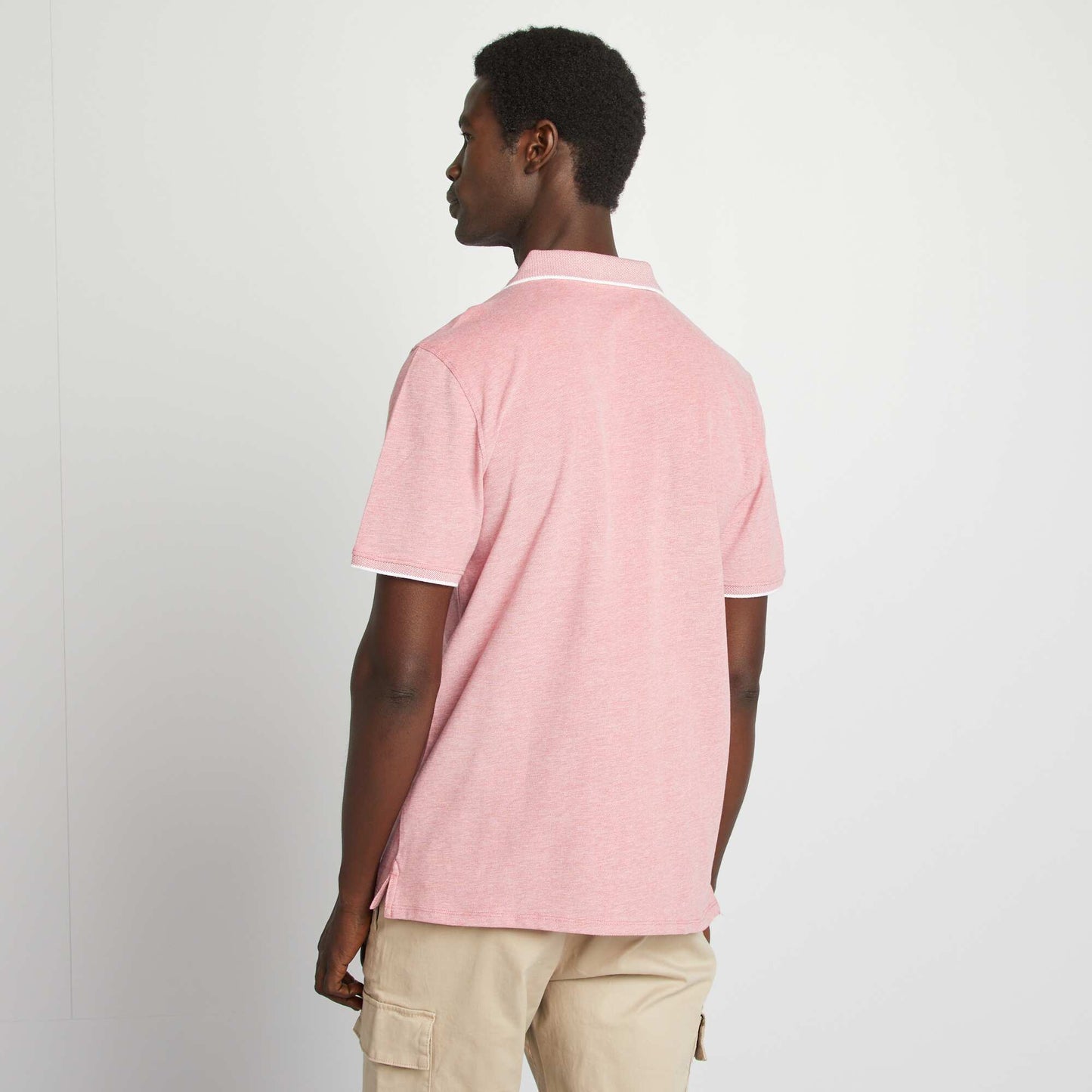 Polo en piqué de coton ROSE