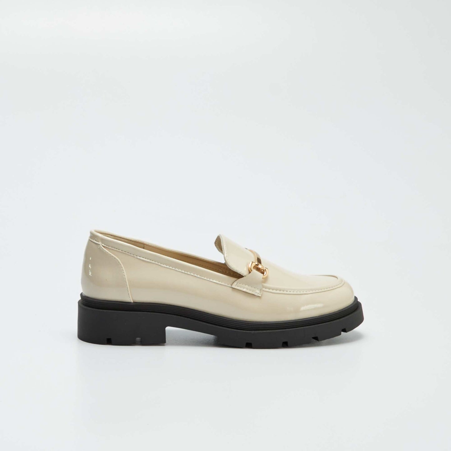 Mocassins en simili avec plateforme BEIGE