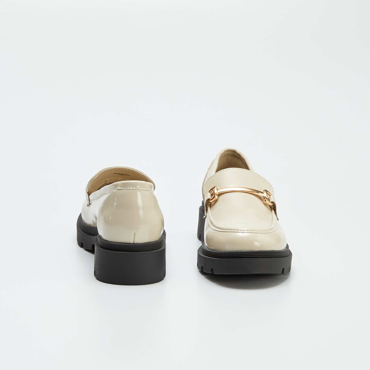 Mocassins en simili avec plateforme BEIGE