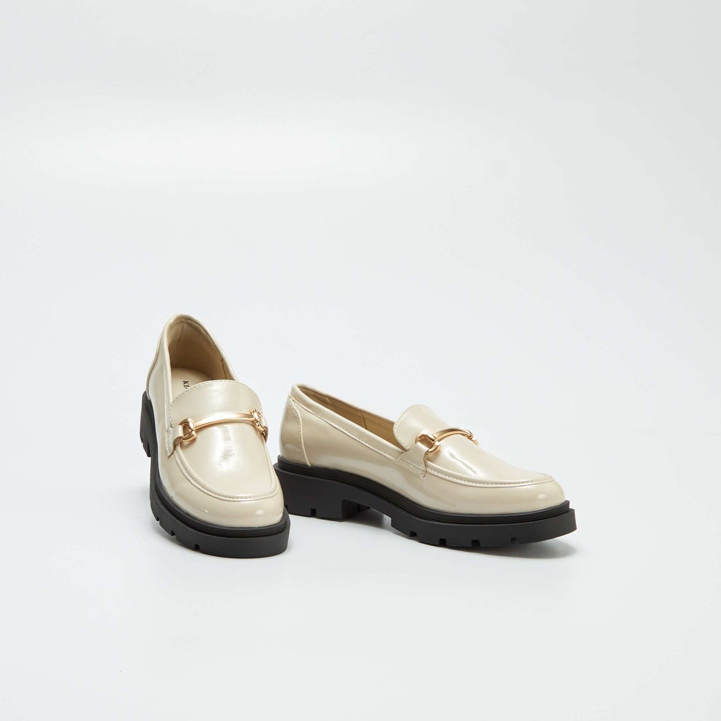 Mocassins en simili avec plateforme BEIGE