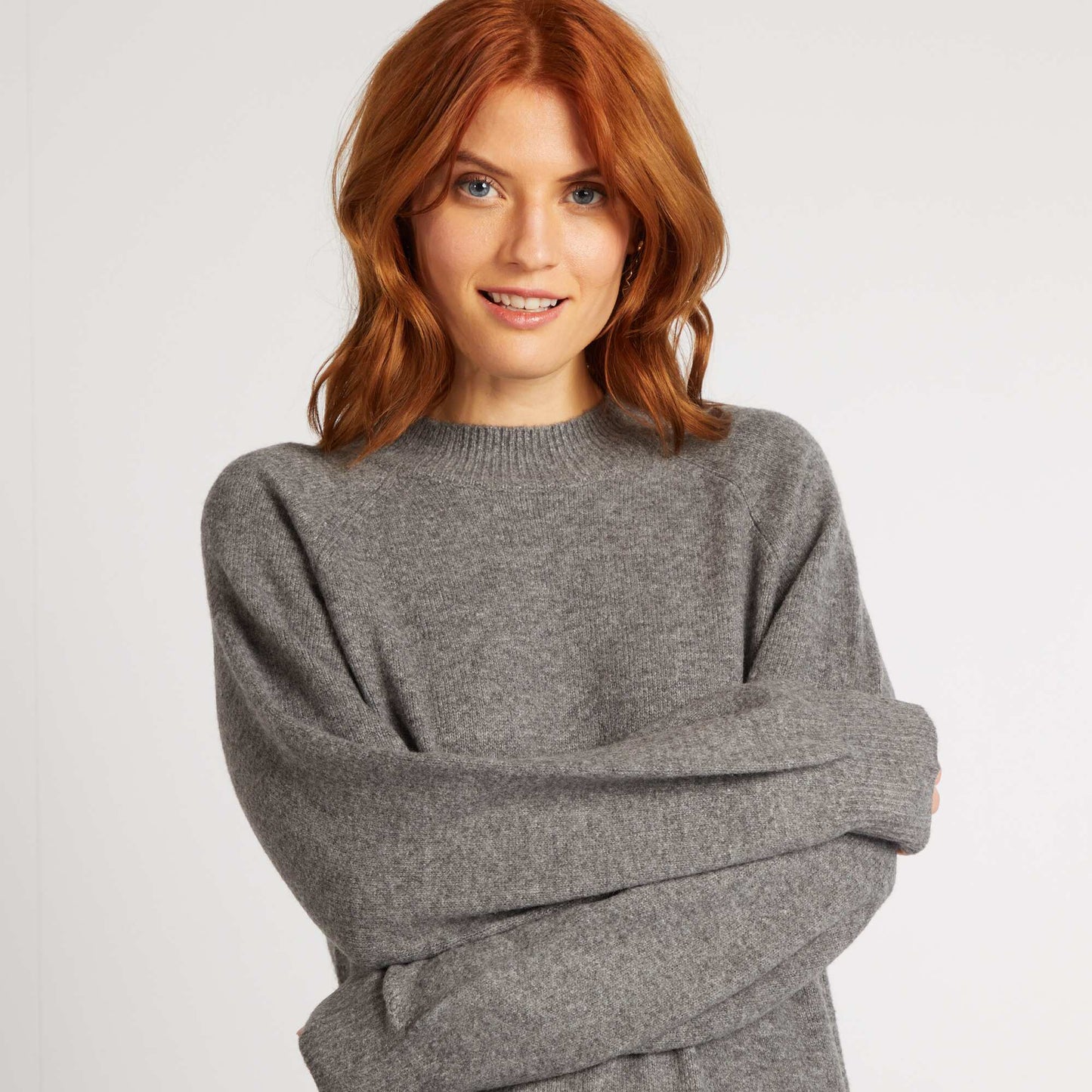 Robe pull midi Gris