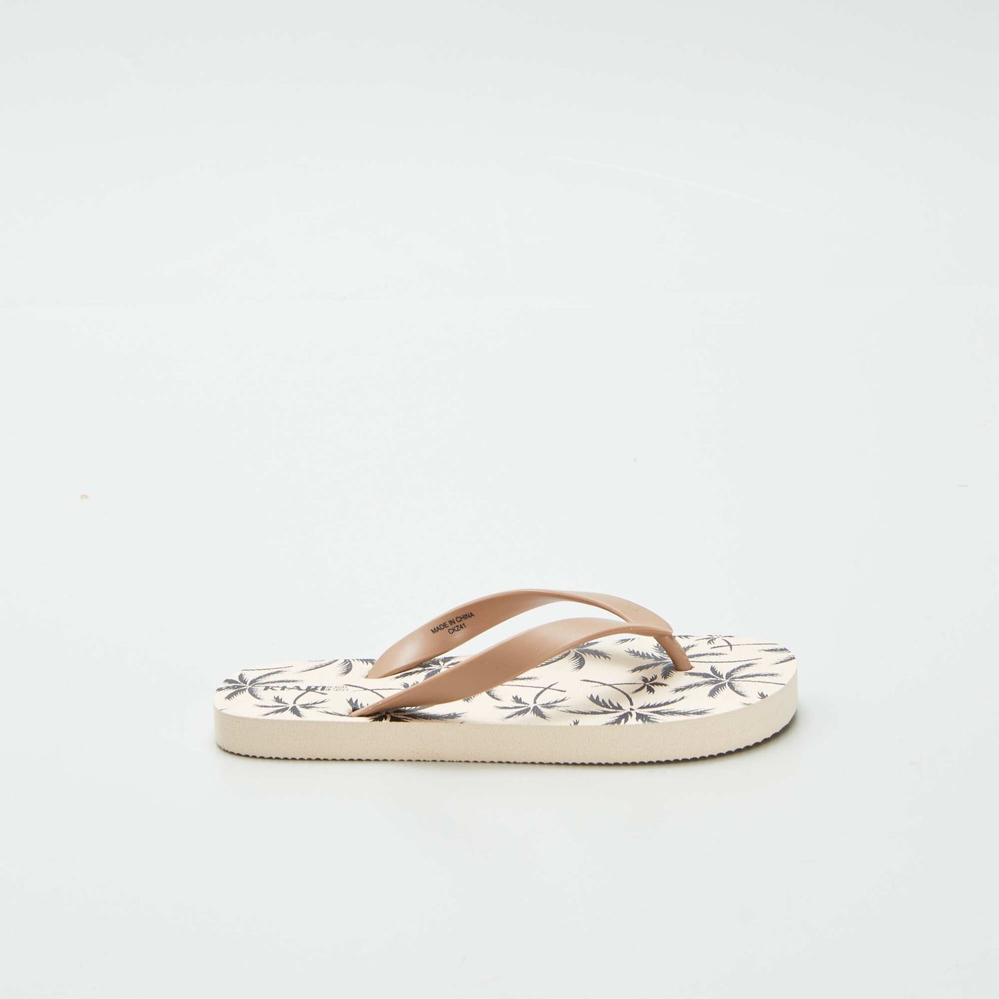 Tongs à motif Beige