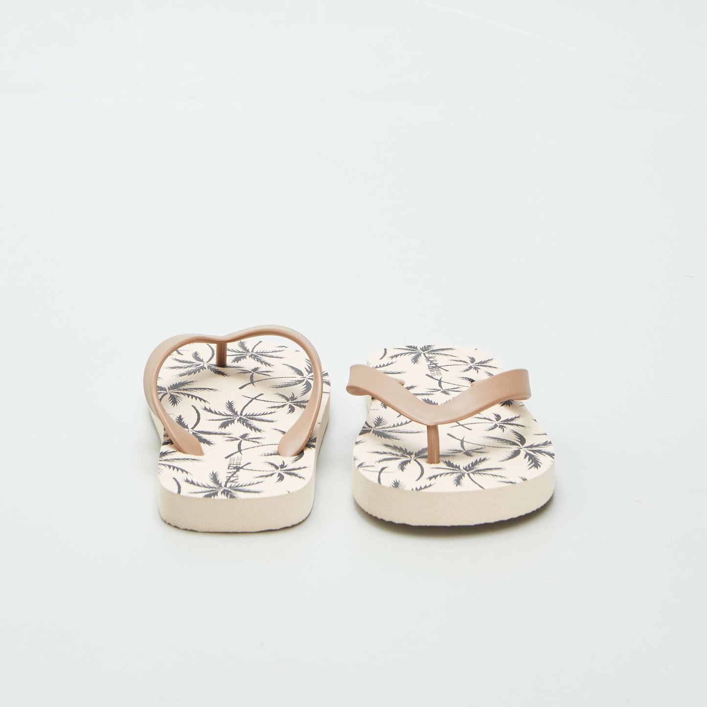 Tongs à motif Beige