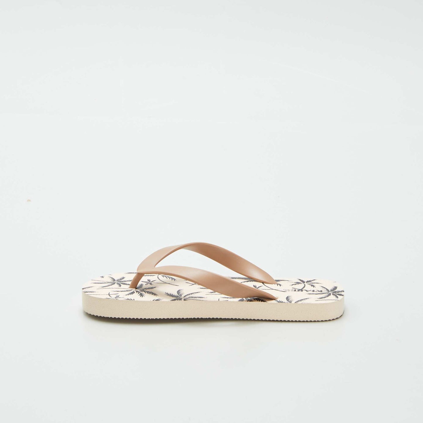 Tongs à motif Beige