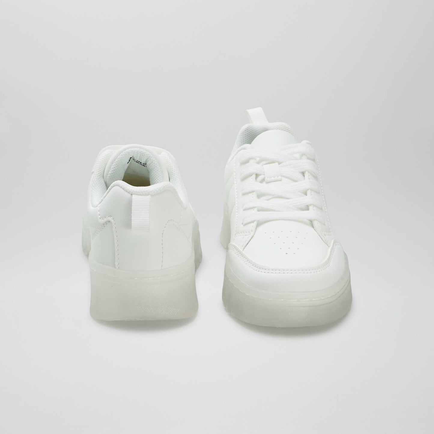 Baskets avec semelle translucide Blanc