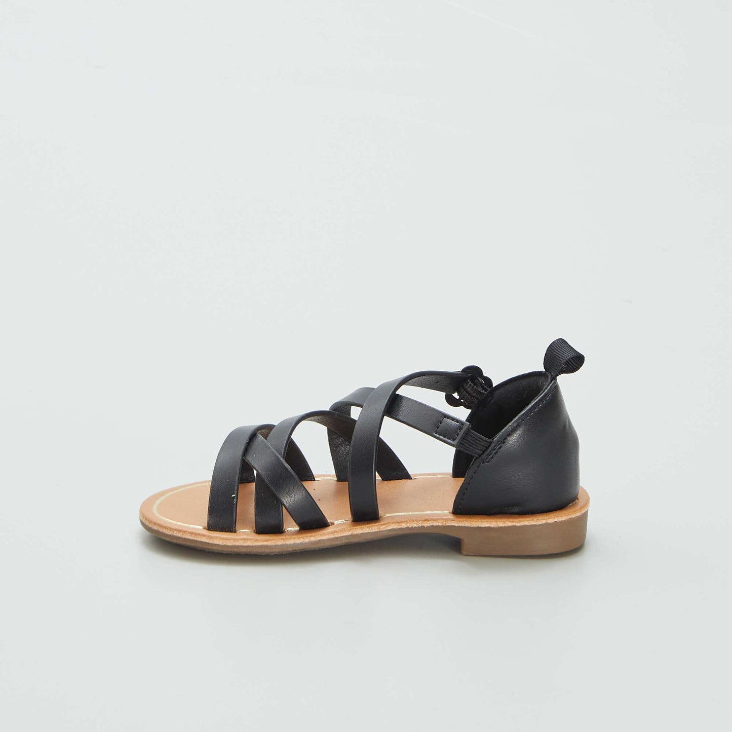 Sandales à multiples brides croisées Noir